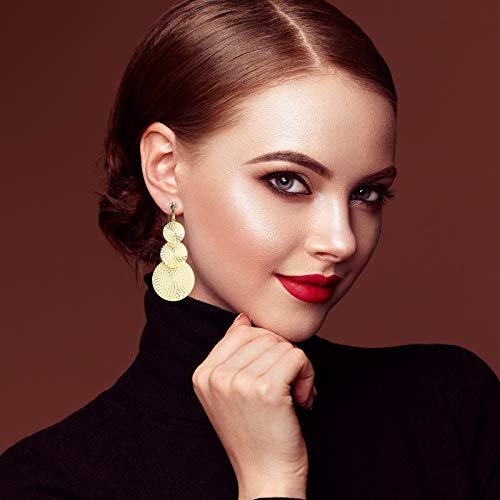 Hicarer 16 Pairs Clip on Drop Dangle Earrings Set Bohemian Tassel Pendant Clip Earrings Gold Plated Ear Clips Non-piercing Pendant for Women2