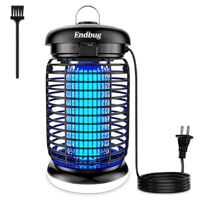 Endbug Bug Zapper, Bug Zapper Outdoor Indoor with LED Light, Electric Mosquito Zapper Fly Zapper, Waterproof Mosquito Killer Insect Zapper Fly Trap for Outside Patio Garden Backyard Home, Plug in