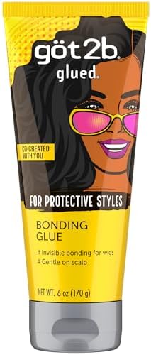 got2b Glued Bonding Glue, 6 Fl Oz, Invisible Wig Glue with Long-Lasting Hold, Dermatologist-Tested and Scalp-Friendly Formula with Pro-Vitamin B5, Easy Removal