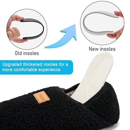 anluke slipper for women men slipper socks fuzzy house shoes rubber sole slip on soft-lightweight non slip indooroutdoor