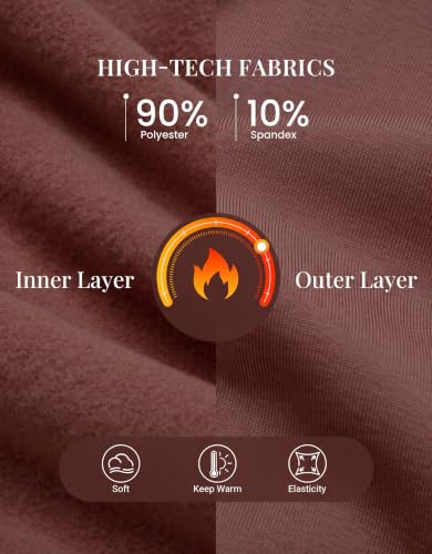Ekouaer Thermal Underwear for Women Long Johns Set Fleece Lined Base Layer - image 4