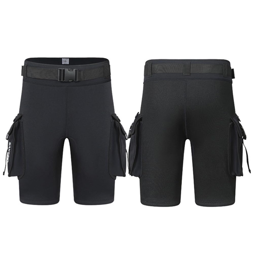 3mm Neopren Tech Shorts mit Taschen Unisex Cargo Shorts Halten Warm D-Ring Schnalle für Tauchen Ausrüstung Zubehör