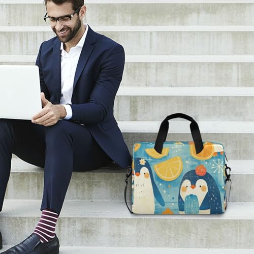 Maletín portátil para laptop 15.6" con correa naranja miniatura 3