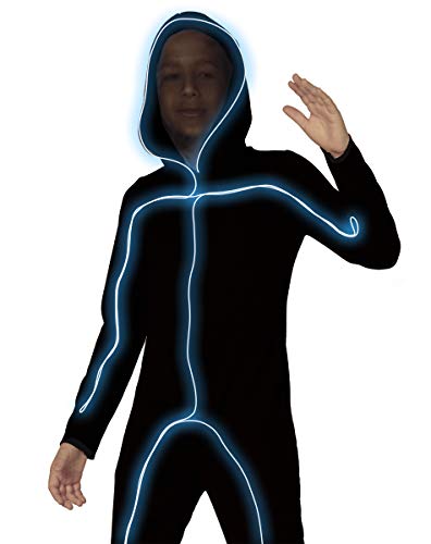 Disfraz de niño figura de palo azul XL con luces miniatura 3