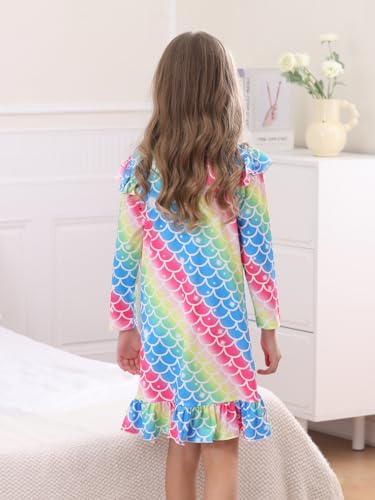 Bow Dream Toddler Girls Rainbow Strips Dress and Matching American Girl Doll Clothes for Girls Kids Clothes4