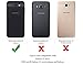 JATEN Brushed Metal Case for Galaxy J7 V, Galaxy Halo, Perx, Sky Pro, 2017 (Black)