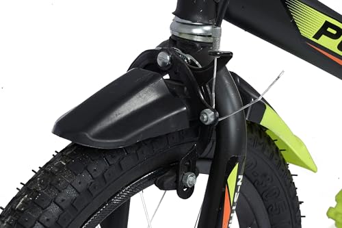 Image of NORMAN JR, Designed in Scandinavia EU Kids Bike Bicycle for Toddlers and Kids 16 Inch Fully Adjustable with Back Seat & Support for Boys and Girls Cycle for 5 to 8 Years, Leaf Green