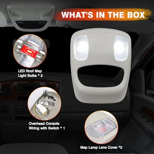 Lámpara LED de lectura para techo Dodge Ram 2002-2010 miniatura 7