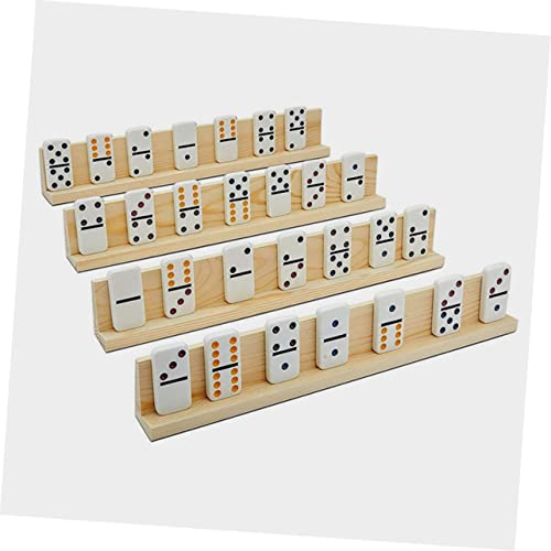 Base Madera Para Dominó y Soporte de Cartas 4 Piezas miniatura 4