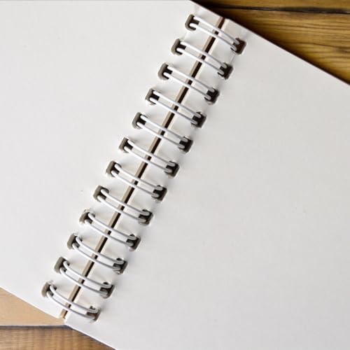 Image of INNAXA A6 Blank Notepad - 100 GSM Paper, Black Cover | Wirebound Pocket Notebook A6 Note Pad Notebook for Notes, Sketching & Ideas 50 Pages (Black, Pack of 6)