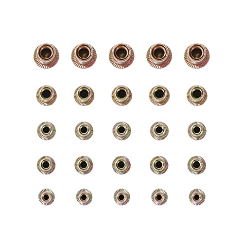 KATSU Nietmutter Sortiment 120 Stück M3 M4 M5 M6 Verzinkter Stahl Flachkopf Gewinde Einsatz Nietmutter Einnietmuttern Blindnietmuttern Muttersätze für die Automobil-Elektroindustrie