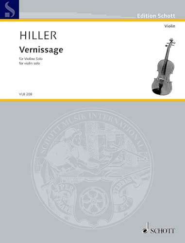 livre Vernissage: pour violin seul. violin solo. Edition séparée.