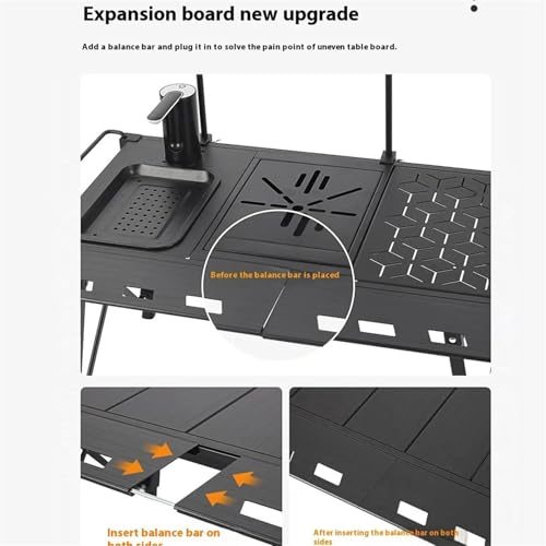 Table camping pliante en aluminium portable avec sac de transport - 6
