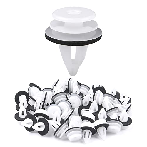 URAQT Clip de Fixation de Voiture, 50PCS Universal Retenue Vehicle Clips Rivets en Plastique, Fixation de Carrosserie Garniture de Voiture pour Auto Voitures Panneaux de Portes