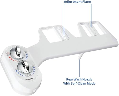 Miniatura 4 de Accesorio de bidé para inodoro, boquilla autolimpiante trasera y delantera con fácil ajuste de presión de agua, rociador de agua con entrada de