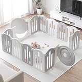 ベビーサークル RENEW 2ドア ハイタイプ クマさん扉 折りたたみ ジョイント式 簡単組立 滑り止め付 コンパクト キッズ 子供部屋 72500005(110190)