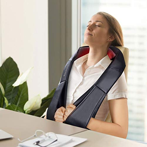 Giantex Shiatsu Neck Back Massager With Heat, Electric 3D Kneading Massage Pillow For Neck, Back, Shoulder, Foot, Leg Muscle Pain Relief, Shoulder Massagers For Home Office Use #TOP2