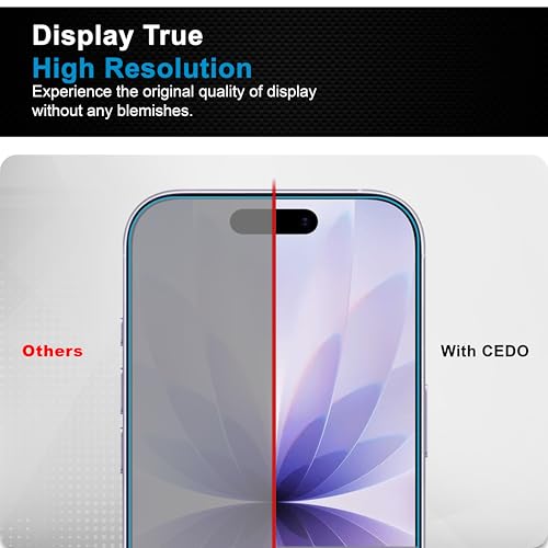 Image of CEDO Magic Box Tempered Glass for iPhone 17 | Dust & Bublle Free Installation Screen Protector with auto Alignment Tool | HD Clear Quality Tempered Glass with Easy Installation Kit (Black)