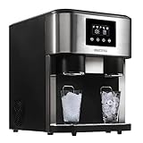 Product Image for electriQ Countertop Ice Maker With Ice Crusher and Water Dispenser in Stainless Steel/Black