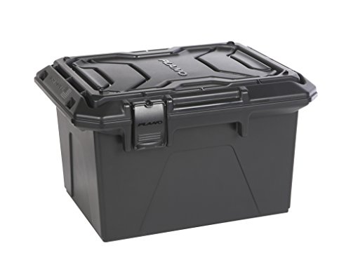 Plano Ammo Crate, Black, Lockable Plastic Ammunition Storage Box, Water-Resistant Protection with Interlocking Foam and Removable Dividers by Plano - Used condition - US$19.78