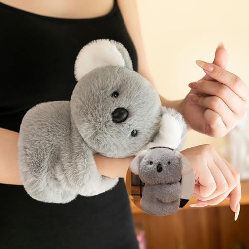 MEZHEN Koala Schnapparmband Kinder Plüschtier Schnapparmbänder Koala Kuscheltier Snap Armband Tiere Plüschtier Klatscharmband Mitbringsel Kindergeburtstag Geburtstag Weihnachten Halloween