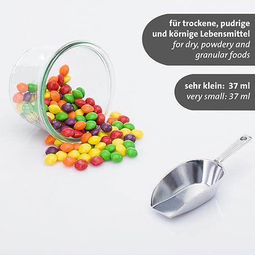 Westmark 2 Back-/Abwiege-/Abfüllschaufeln, Füllvolumen: je 37 ml (ca. 35 g Mehl), Aluminium, Hygia, Silber, 910122E3