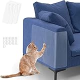 【 invisible cat scratch guards 】Nuestro protector de sofá es 100% transparente y se combina completamente con la decoración de su interior. Estos protectores de sofá para gato son muy fuertes y apenas notables. Buen tapón de rasguños para gatos y protector de sofá para mascotas.