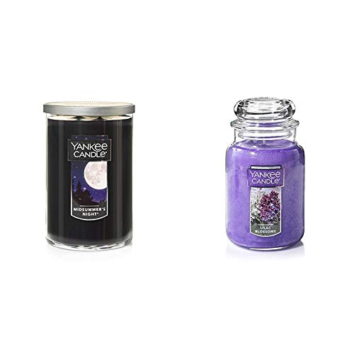 Yankee Candle Large 2-Wick Tumbler Candle, MidSummer's Night & Large Jar Candle Lilac Blossoms