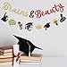 Brains And Beauty Banner, Pre-strung Graduation Banner, Graduation Party Decorations for Graduation Girls, Graduation Woman