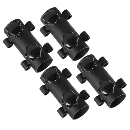 DOITOOL 4pièces Tube Métallique Fixe pour Arceau De Tente Support pour Mât Auvent De Camping Pince pour Parasol De Plage Fixation pour Parasol De Terrasse Support pour Mât De Tente De Camp