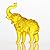 Arikyrist Crystal Elephant Figurine Home Decor, Glass Elephant Statue Gifts for Women Men, Crystal Animals Collectible Figurines Tabletop Decoration Elephant Sculpture with Trunk Up Ornaments (Yellow)