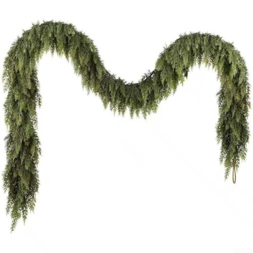 Ghirlanda di cedro extra completa: misura in quattro misure 120/150/180/270 cm, questa ghirlanda aggiunge profondità e realismo alle tue decorazioni natalizie con il suo design.