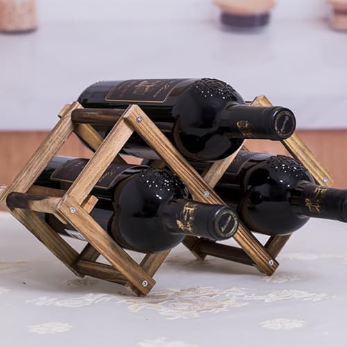 Soporte de madera para vino, capacidad 3 botellas miniatura 2