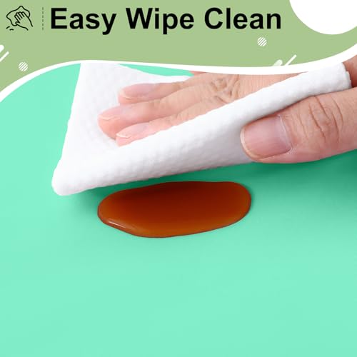 Image of misaya 4 Packs Disposable Plastic Table Cloth, 84 inch Round Waterproof Tablecloth, Leakproof & Sturdy Decorative Table Covers for Picnic, Party, Outdoor and Back to School, Mint Green