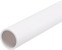 MECCANIXITY 1 Inch PVC Rigid Pipe Tubing - 21.4mm ID, 25mm OD, 8" White High Impact Tube for Water Pipes, DIY Crafts