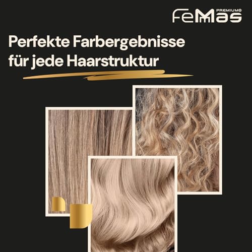 Foto von FemMas Haarfarbe Hell Lichtblond Asch 10.1 I Creme Haarfarbe mit Arganöl, Keratin & Ceramiden I Als dauerhafte Haarfärbung oder Tönung für strahlende, haltbare Farbergebnisse I 100 ml