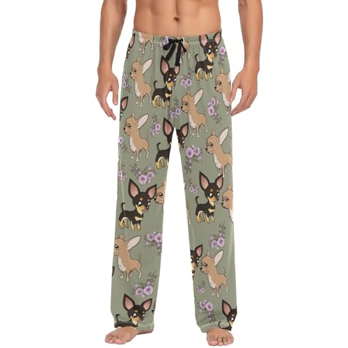 Mens Pajama Pants Lounge Pants Soft Long Sleep Pants Men Pajama Bottoms with Pockets, Small, White4