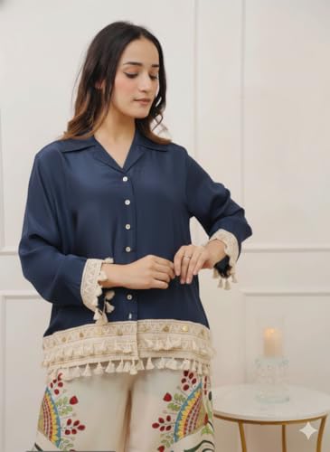 Image of Co Ord Set for Women Stylish Card Set Dress for Women Trendy Top with Plazo Pant Ladies Coord Outfit Modern Wear for Travel Office Casual Look Premium Two Piece Clothing Style
