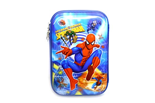 Priceless Deals Avengers Spiderman/ Captain America/ Iron Man 4D Multi-Layer Large Capacity Premium Quality Cute Hardtop Pencil Case Pouch for School Kids/Teenagers