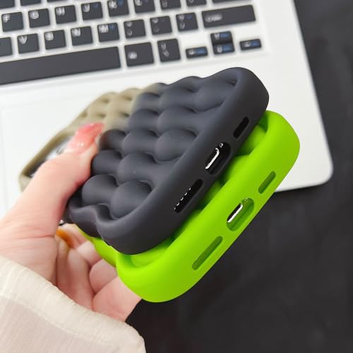 Coque silicone dégradé café iPhone 14 Pro, l'accessoire ondulé doux pour vos sorties urbaines - 6