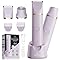 VG VOGCREST Bikini Trimmer for Women: 2-in-1 Painless Body Shaver for Underarm Leg Arm - Portable Travel Friendly Pubic Grooming Kit - Rechargeable Electric Razor with Charging Dock