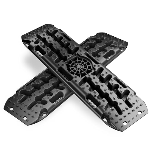 Wiltec Sandbleche Paar 1063 x 298 x 66 mm Sandboards bis 10 t, 2er Set Anfahrhilfe für Wohnmobil, Bergeboards Traktionshilfe für Sand, Schlamm und Schnee