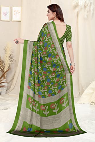Image of MIRCHI FASHION Saree for Woman Chiffon Floral Printed | Lightweight Daily Wear Women's Sari with Unstitched Blouse Piece (Available in 20 Colors)