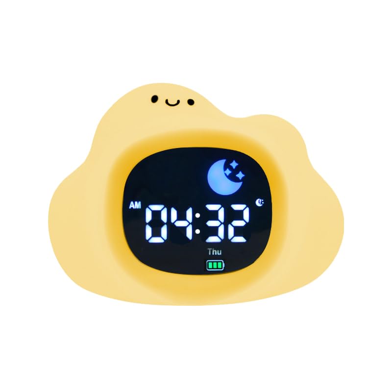 Générique Réveil Enfant éducatif Jour/Nuit en Forme de Nuage Veilleuse Apprentissage au Sommeil...