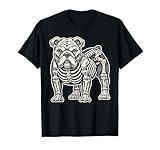 English Bulldog Dog Skeleton Halloween T-Shirt