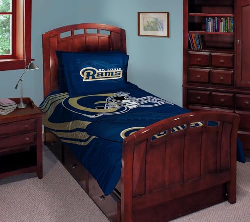 Northwest St. Louis Classic Rams - Twin Size Comforter Pillow Sham Set