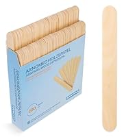200x ARNOMED® Holzspatel, Holzstäbchen für Eis, Basteln & Waxing, Einweg Holzstiele, Eisstiele, Zungenspatel, Bastelholzstäbchen, Wooden Sticks, Mundspatel, Rührstäbchen aus Holz
