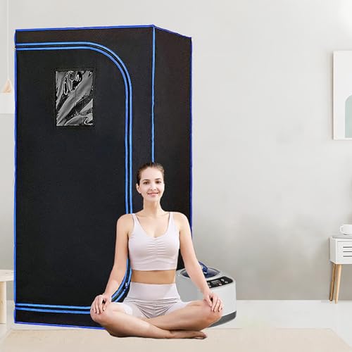 DRYIC Sauna de Vapor portátil, Sauna Personal de Cuerpo Completo, SPA para relajación en casa, vaporera de 2 litros y 1000 vatios, Control Remoto, Silla de Sauna portátil