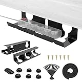 🔌【Simple y práctico】 El organizador de cables escritorio es fácil de instalar, cada bandeja se fija con 3 tornillos, solo necesita pasar unos minutos para instalar y usar. El bandeja cables escritorio te proporciona un práctico soporte para cables para evitar que se enreden y ayudarte a organizar los cables.