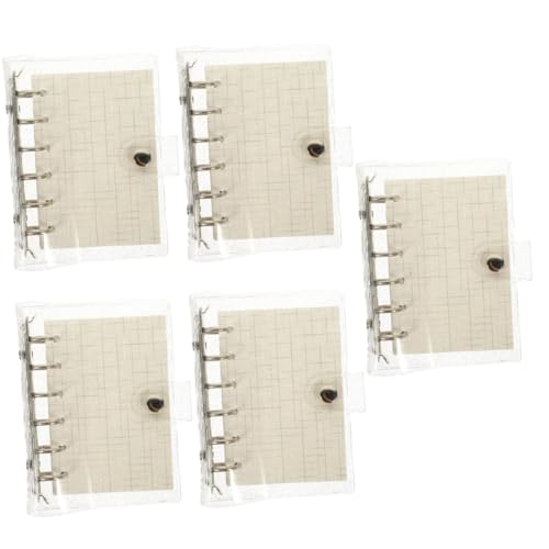 Mejores review On-line Tipos de clips para hojas al mejor precio. 34 SHINEOFI 5 Juegos Cuaderno De Hojas Sueltas Mini Clips De Carpeta Pequeño Estuche Impermeable Bloc De Notas De Escritura Suave Mini Cuadernos a Granel Cuaderno De Papel Grueso...